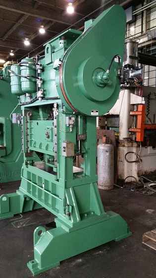 32 Ton, Perkins, Model 32T, 1-3/4 Str, 3 Adj, 9-3/4 Shut Height, 2-1/2 x20 x36 Bolster, 100-300 SPM, Air Clutch, Recirc Lube