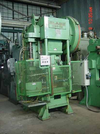 75Ton, Perkins, No. 75-S, 4 Str, Air clutch and brake, 4 st, 3 ram adj, 13 sh, recirc. lube, sliding transfer,40-120 spm