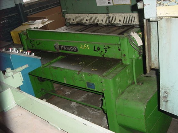 16Ga. x 52 , Famco M52, Famco 52 16 gauge shear 220 volts, manual back guage foot treadle